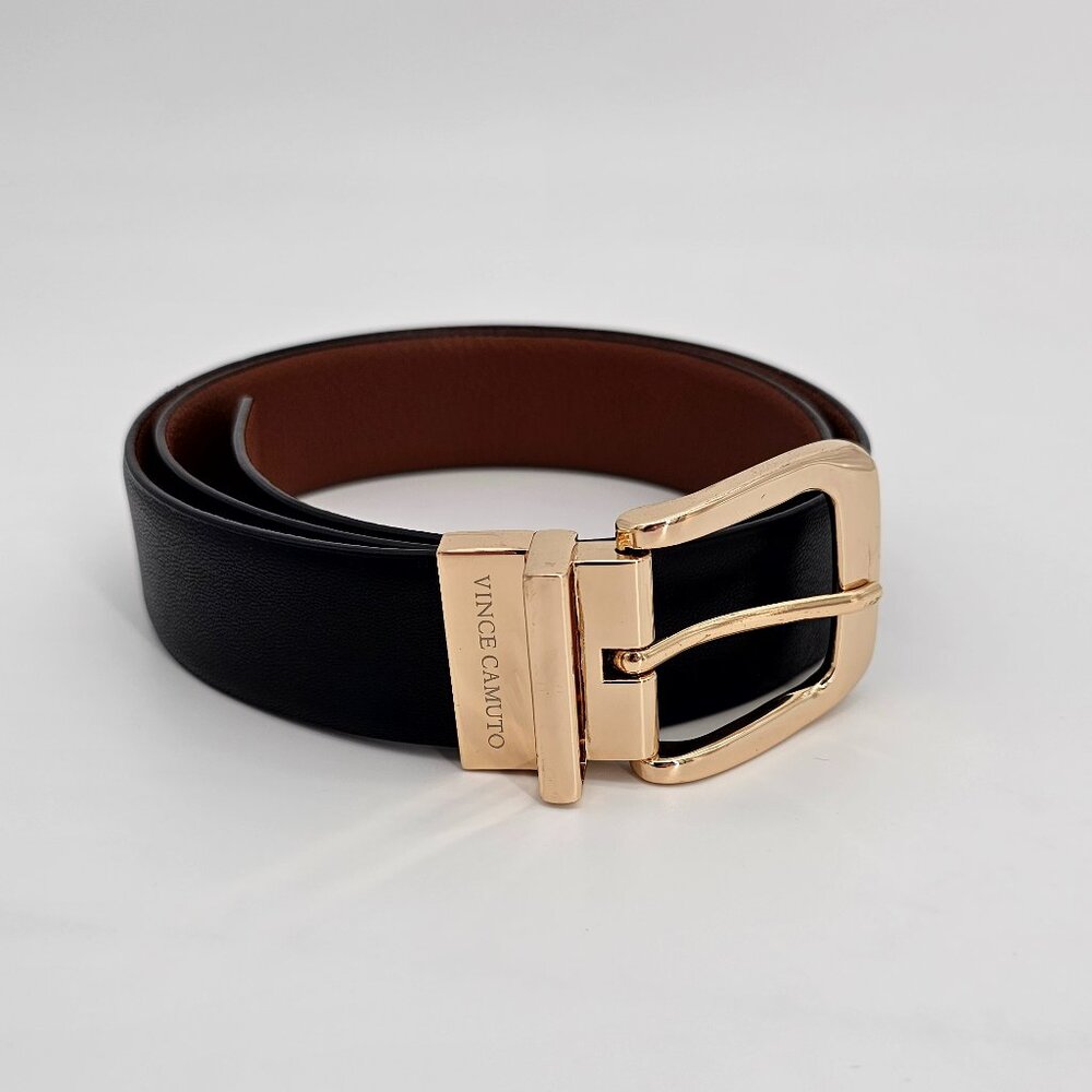 Vince Camuto Reversible Black & Brown Belt | Size M (90 cm) Women’s Fashion Belt